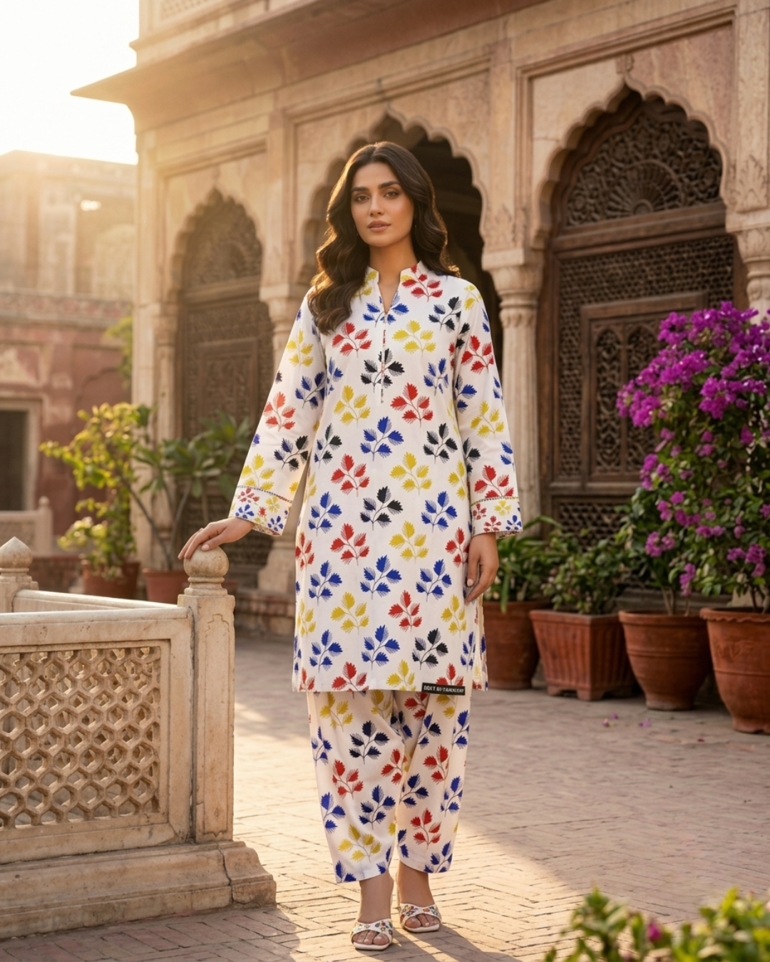 Summer Dynasty Cotton 2Pc - Floral Design
