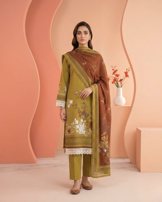 S.Y Volume#02 – Olive Green & Rust Brown (Printed)