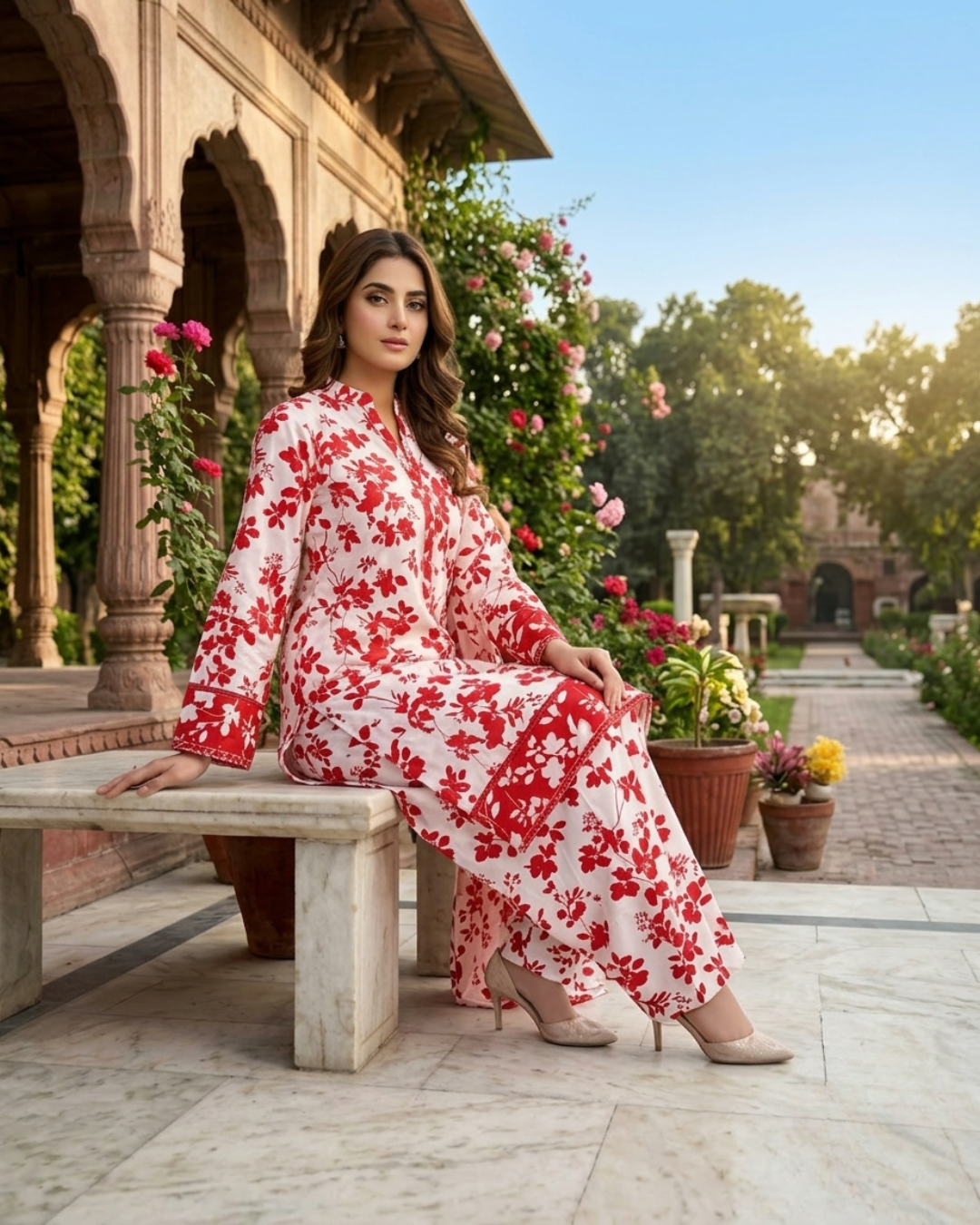 Summer Dynasty Cotton 2Pc - Floral Design